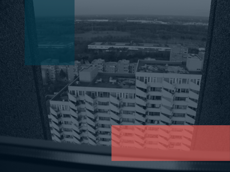 Udsigt fra boligblok til boligblok